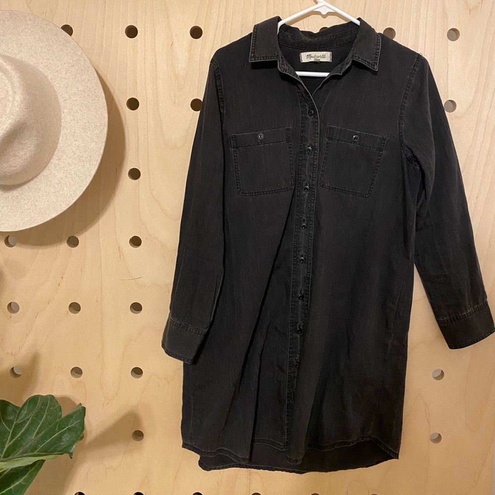 Madewell Black Denim Dress